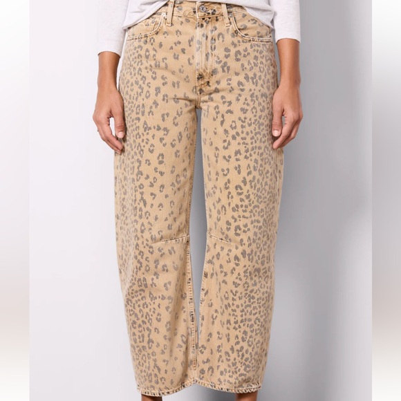 Citizens Of Humanity Miro Leopard Print Barrel Leg Jeans - Picture 5 of 5